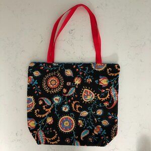 Hand Crafted Reversible Fabric Utility Tote Bag Multicolor/Geometric Sz OS NWOT